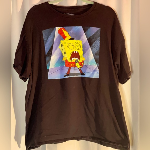 SpongeBob SquarePants Singing in uniform on stage Men 2XL T Shirt marked sleeve - Picture 1 of 5